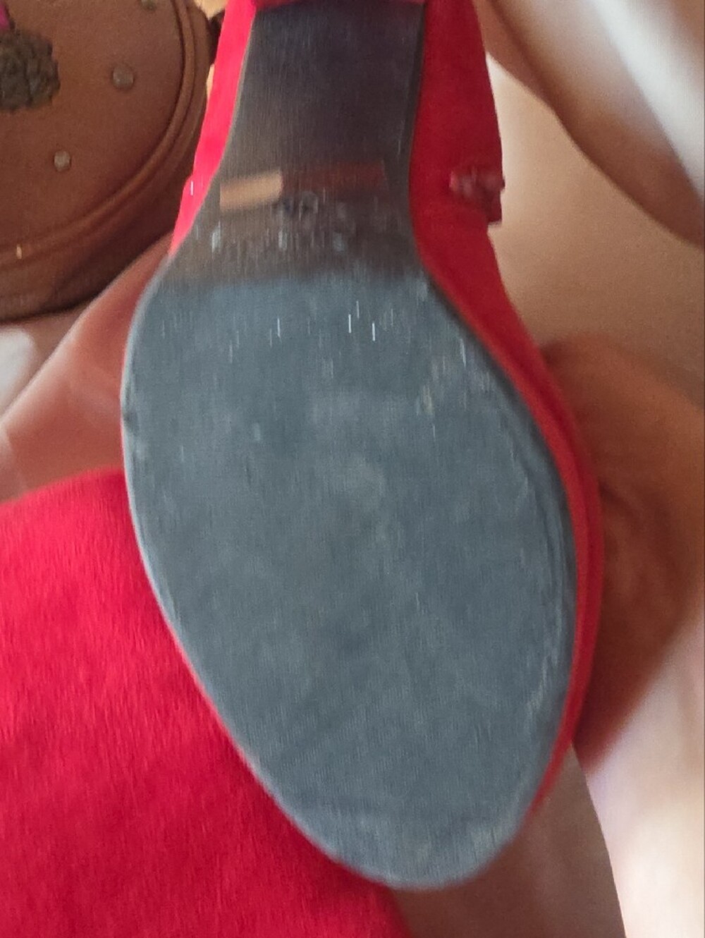 Dream Pairs Red Faux Suede Platform Ankle Boots - Picture 8 of 10